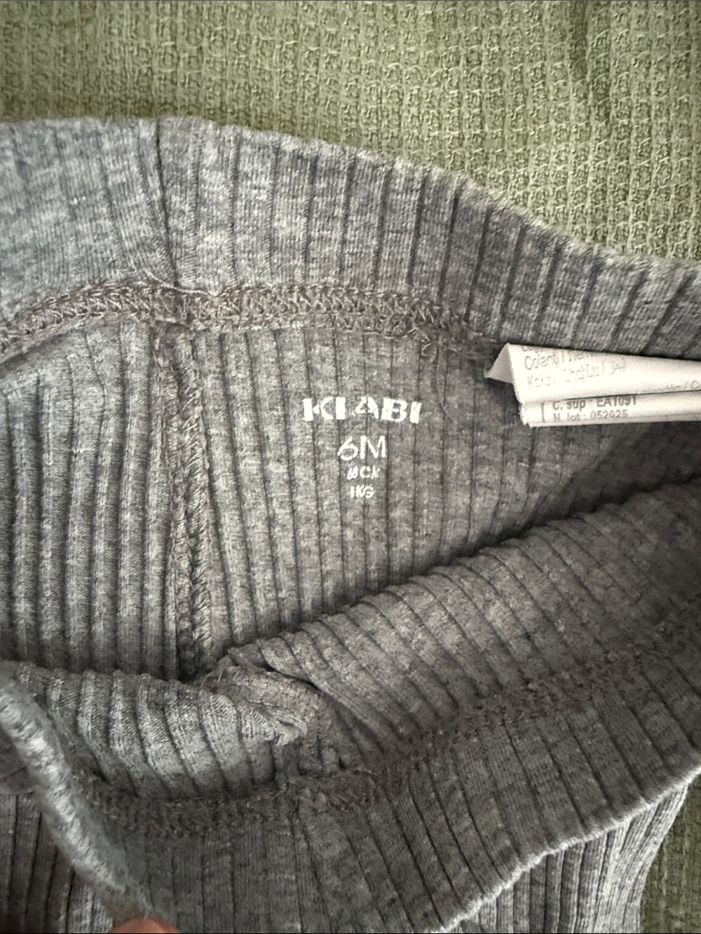 Grey Ribbed Kids One-Piece Set - Picture 6 of 10